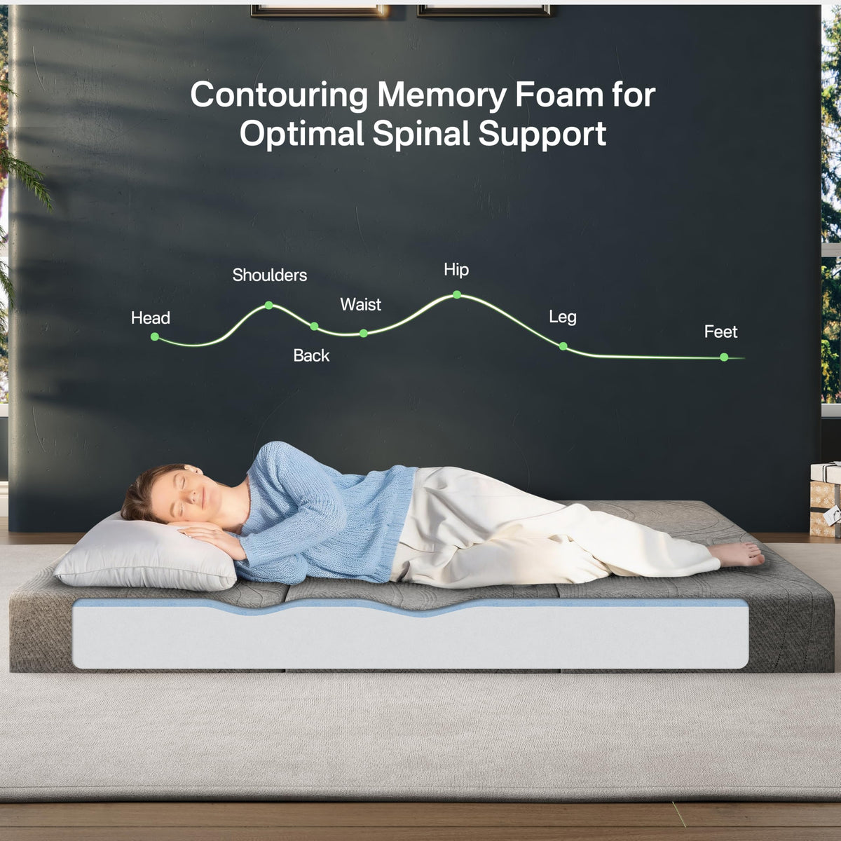 4 Inch Memory Foam Foldable Mattress Q243188