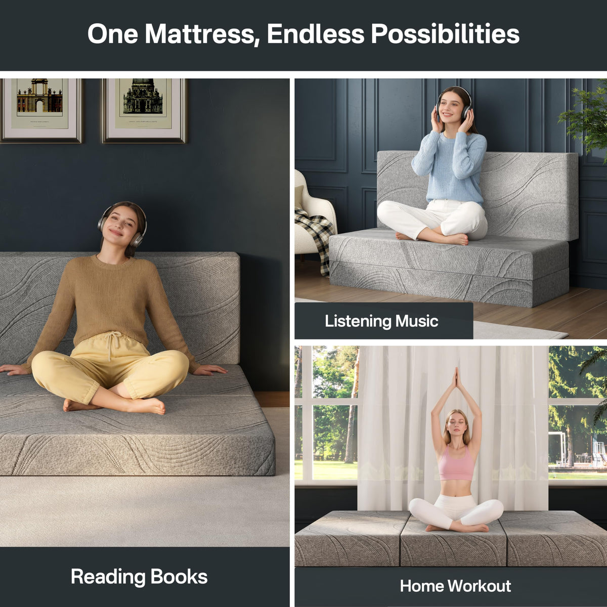 4 Inch Memory Foam Foldable Mattress Q243188