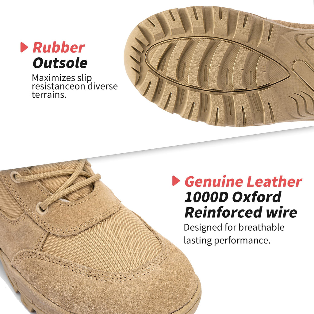 8-Inch Lightweight Tactical Boots with Side Zipper S60617