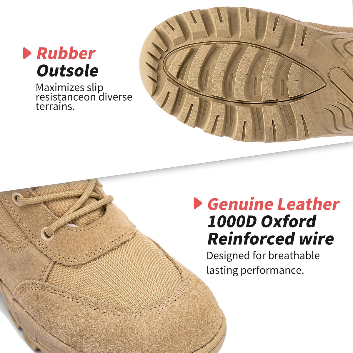 8-Inch Lightweight Tactical Boots with Side Zipper S60617