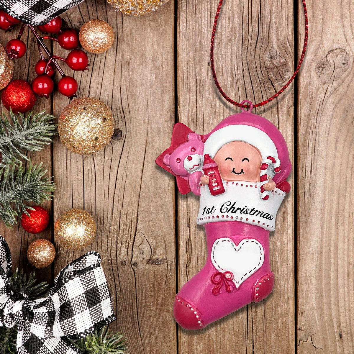 Pink Baby Keepsake Ornament L3575